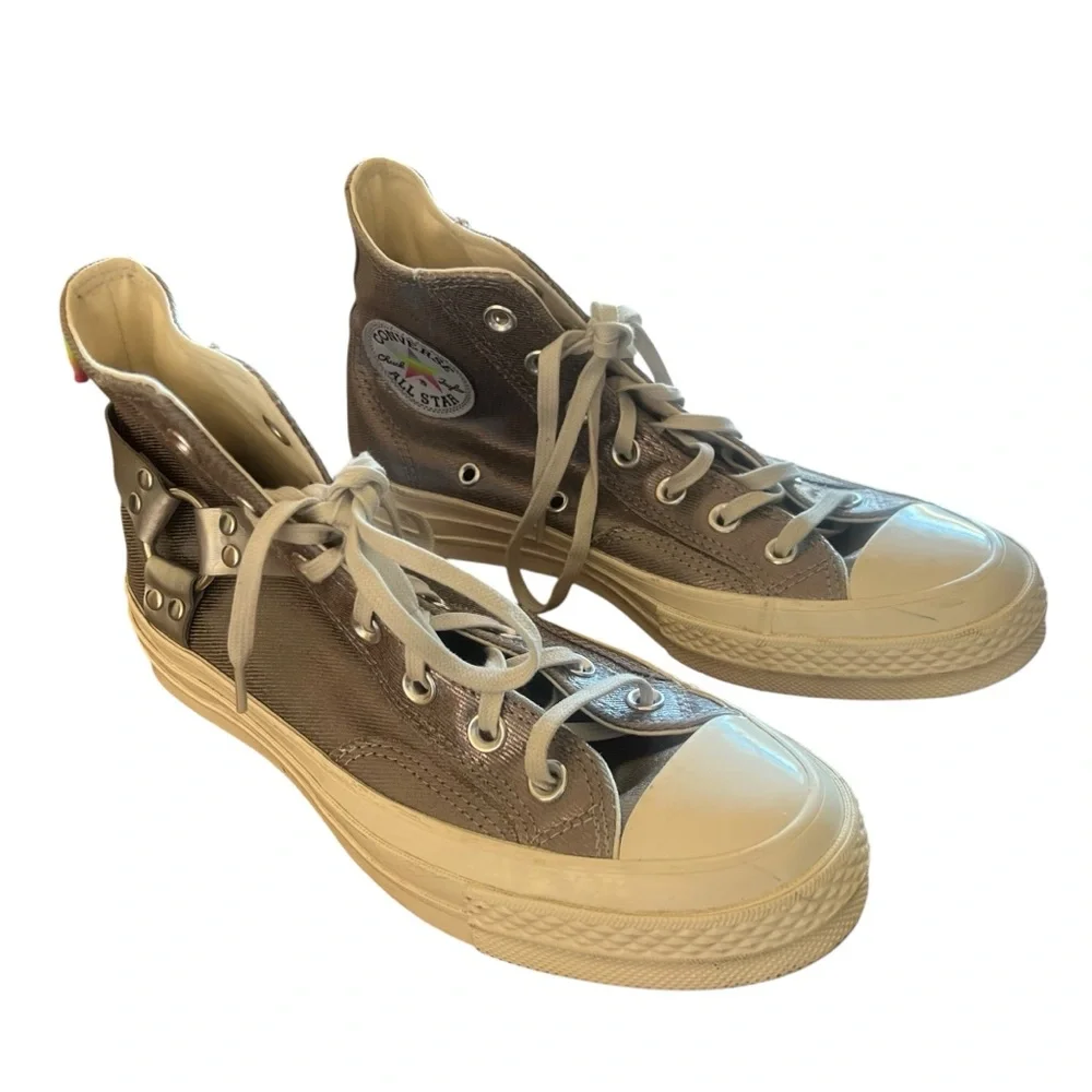 Converse Chuck 70 Pride High Top Sneakers Silver LGBTQIA 6/8 - Picture 5 of 11